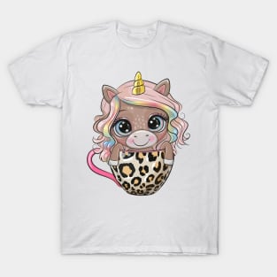 Cute Unicorn In Cup T-Shirt